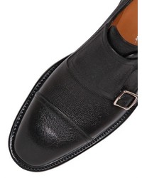 Salvatore Ferragamo Duran 3 Embossed Leather Monk Strap Shoe