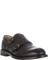 Barneys New York Scotch Grained Double Monk Shoes