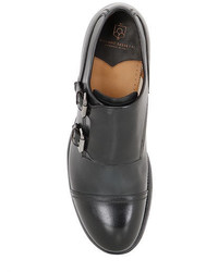 Silvano Sassetti Brushed Leather Monk Strap Shoes