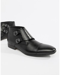 Truffle Collection Two Monk Boot In Black