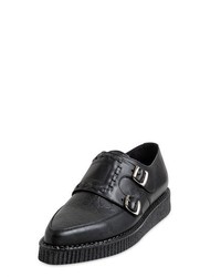 Underground Double Monk Leather Loafers