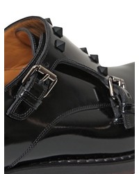 Valentino Studded Leather Monk Strap Shoes