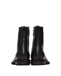Haider Ackermann Black Leather Lace Up Boots
