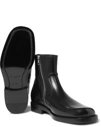 Balenciaga Leather Zip Up Boots