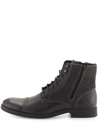 Rw Footwear Edgar Leather Double Zip Boot Black