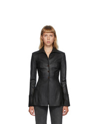 Alexander Wang Black Fitted Leather Shirt