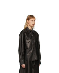 Rika Studios Black Leather Grace Shirt