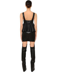 Givenchy Faux Leather Dress W Buckle Details