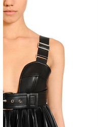 Givenchy Faux Leather Dress W Buckle Details