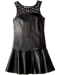 Ella Moss Girl Jacey Faux Leather Dress Girls Dress