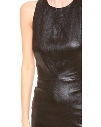 Alice + Olivia Layne Stretch Leather Fitted T Back Dress