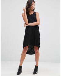 Noisy May Leather Look Harness Back High Low Dress