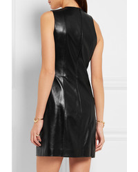 Versace Leather Mini Dress Black