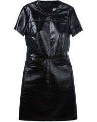 michael kors black leather dress