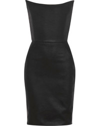 Gareth Pugh Strapless Leather Dress Black