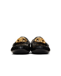 Versace Black Medusa Driver Loafers