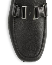 Salvatore Ferragamo Sardegna Pebbled Leather Loafers