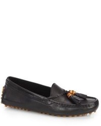 Gucci Urban Leather Tassel Driving Loafers