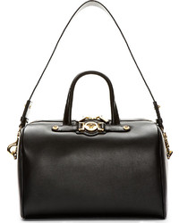 Versace Black Leather Medusa Duffle Bag