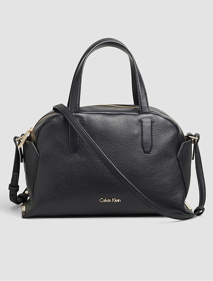 calvin klein leather duffle bag