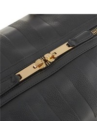 Burberry Check Embossed Leather Travel Bag