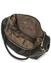 Merona Leather Weekender Handbag Black Tm