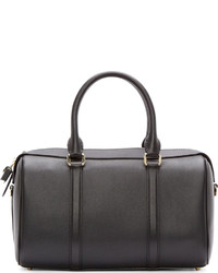 Burberry London Black Leather Large Duffle Bag