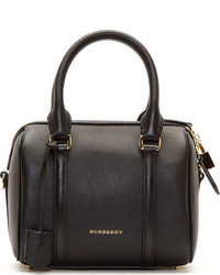Burberry London Black Leather Small Alchester Duffle Bag