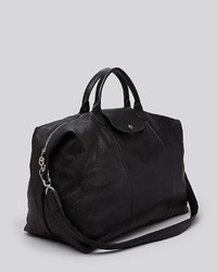NWT LONGCHAMP Le Pliage Cuir XL Leather Travel Weekender Duffel Bag BLACK  AUTHNT