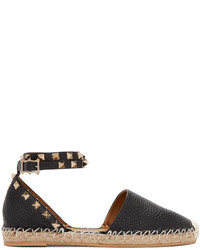 Valentino Black Garavani Rockstud Dorsay Espadrilles