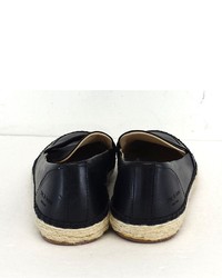 Rag & Bone Black Leather Espadrille Loafers