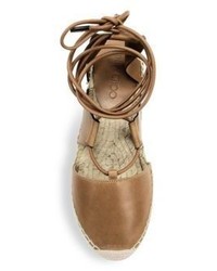 Jimmy Choo Darby Vac Leather Lace Up Espadrilles