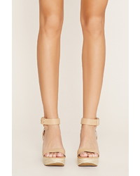 Forever 21 Faux Leather Espadrille Wedges