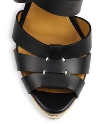 Ralph Lauren Joely Leather Espadrille Sandals