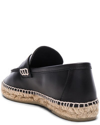 Loewe Leather Loafer Espadrilles