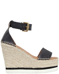 See by Chloe 120mm Leather Espadrille Wedges
