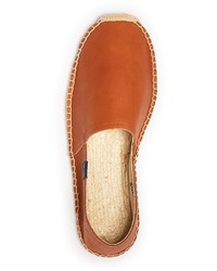 Soludos Smooth Leather Espadrille Slip Ons