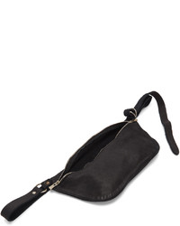 Guidi Black Leather Belt Bag