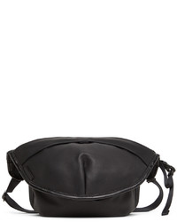 Master-piece Co Black Leather Face Bum Bag