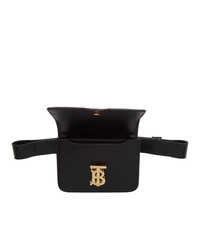 Burberry Black Leather Tb Bum Bag