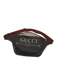 Gucci Black Medium Logo Belt Bag