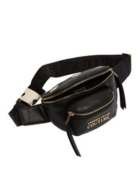 Versace Jeans Couture Black Mini Faux Leather Belt Bag