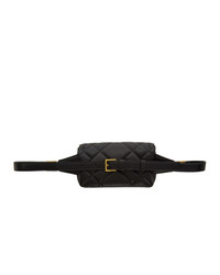 Versace Black Mini Quilted Medusa Icon Bum Bag