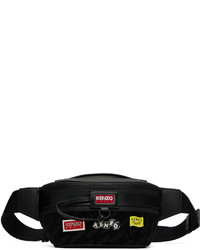 Kenzo Black Paris Velcro Belt Bag