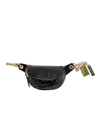 Versace Jeans Couture Black Patent Vjc Belt Bag
