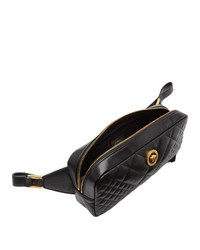 Versace Black Quilted Medusa Tribute Belt Bag