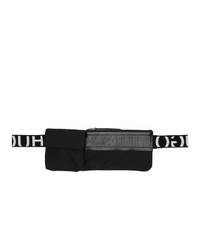 Hugo Black Reverse Logo Belt Bag