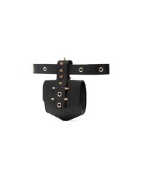 Okhtein Black Rodhawk Studded Leather Belt Bag