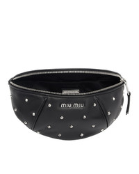 Miu Miu Black Studded Belt Bag