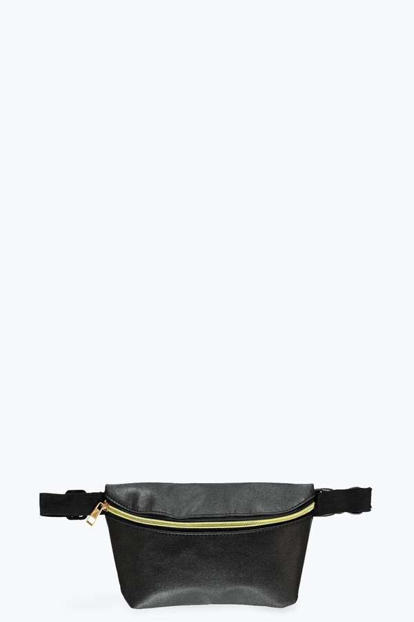 boohoo black bum bag